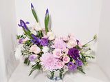 February Amethyst Birthstone Flower Arrangement