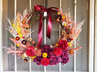 Seasonal Natural Dried Flowers Wreath