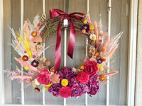 Seasonal Natural Dried Flowers Wreath