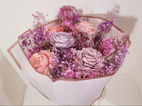 Lavender and Pink Dried Flowers Bouquet