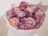 Lavender and Pink Dried Flowers Bouquet