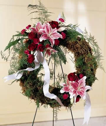 Lily and Rose Wreath