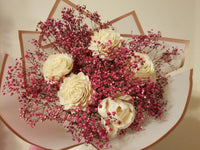 Red and White DRIED Flowers Bouquet