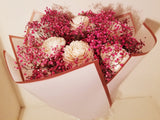 Red and White DRIED Flowers Bouquet