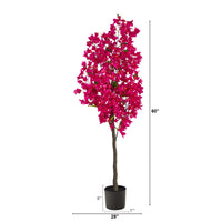 5’ Pink Bougainvillea Artificial Tree