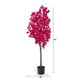 5’ Pink Bougainvillea Artificial Tree