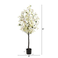 5’ White Bougainvillea Artificial Tree