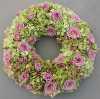 Roses and Hydrangea Memorial Wreath